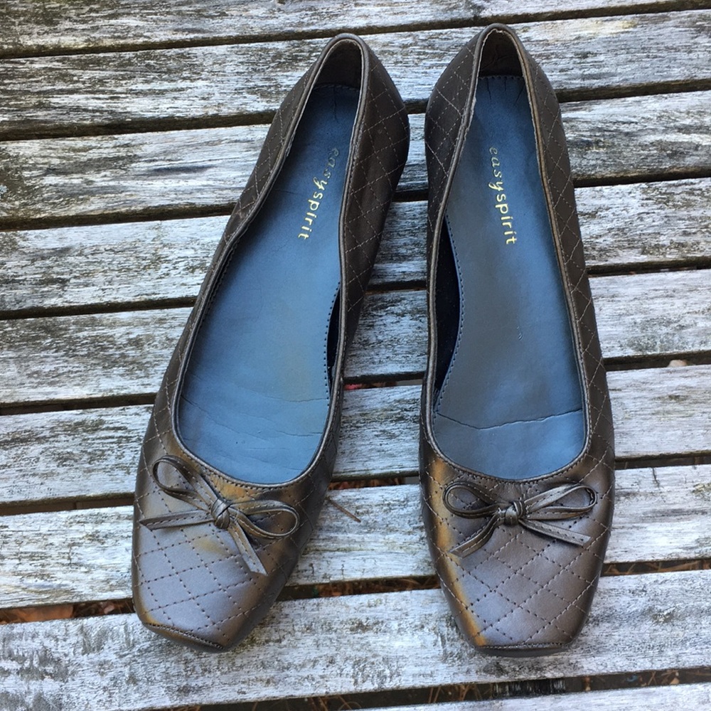 Easy Spirit pewter quilted ballet flats size 7.5